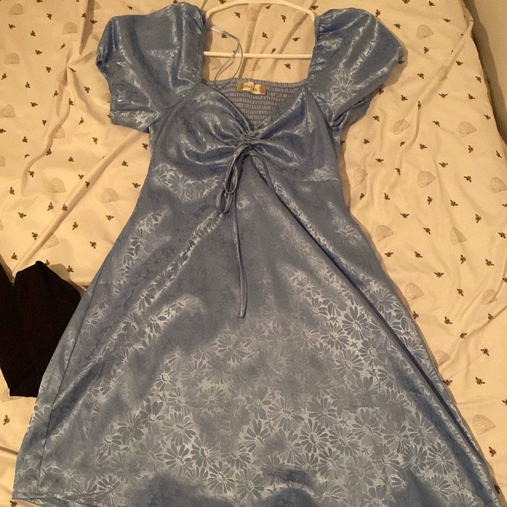 Altard state blue silk dress medium